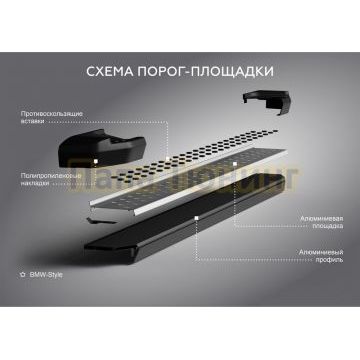 Пороги Bmw-Style V2 для Haval F7/F7X 2024-