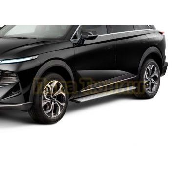 Пороги Slim Silver для Haval F7/F7X 2024-
