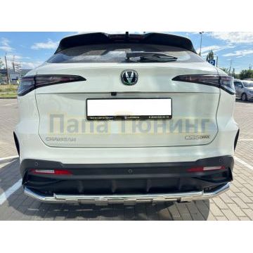 Защита заднего бампера двойная с перемычками Папа Тюнинг d60/42 для CHANGAN CS35 MAX 2025-