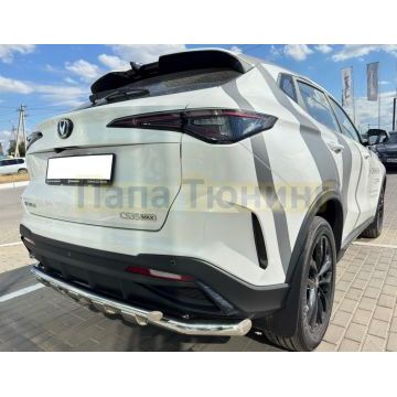 Защита заднего бампера двойная с перемычками Папа Тюнинг d60/42 для CHANGAN CS35 MAX 2025-