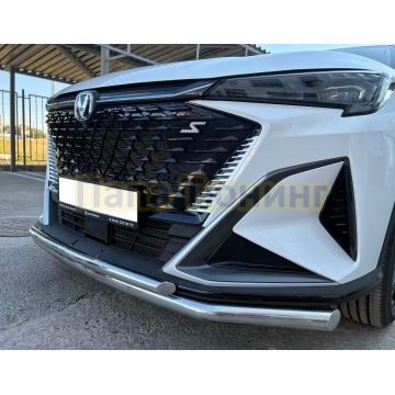 Защита переднего бампера двойная Папа Тюнинг d60/42 для CHANGAN CS35 MAX 2025-