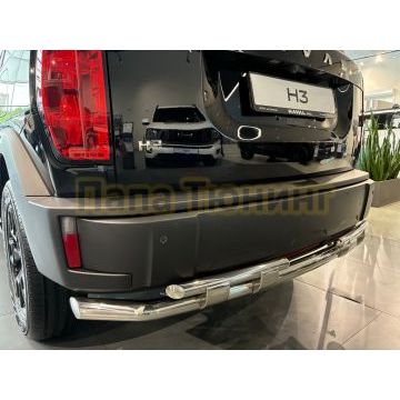 Защита заднего бампера двойная с перемычками Папа Тюнинг d60/42 для HAVAL H3 Pro 2026-