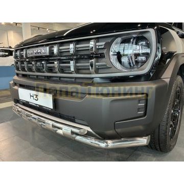 Защита передего бампера с перемычками Папа Тюнинг d60/42 для HAVAL H3 Pro 2026-
