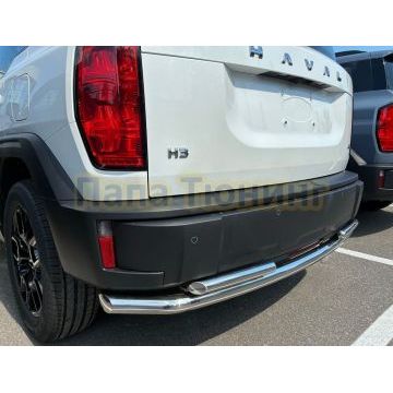 Защита заднего бампера двойная Папа Тюнинг d60/42 для HAVAL H3 Pro 2026-