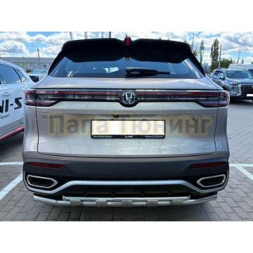 Защита заднего бампера  двойная с перемычками Папа Тюнинг d60/42 для CHANGAN UNI-S 2026-