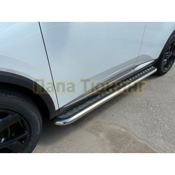 Пороги с накладным листом Папа Тюнинг d53 для CHANGAN UNI-S 2026-