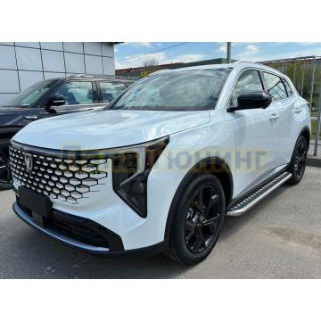 Пороги с накладным листом Папа Тюнинг d53 для CHANGAN UNI-S 2026-