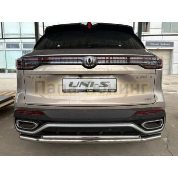 Защита заднего бампера двойная Папа Тюнинг d60/42 для CHANGAN UNI-S 2026-