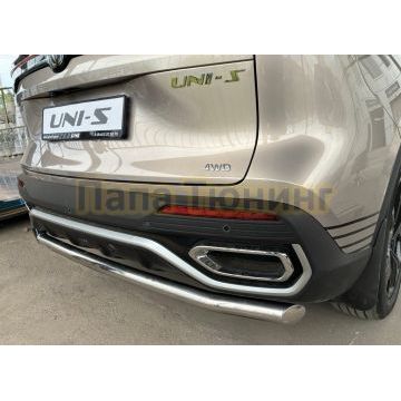 Защита заднего бампера Папа Тюнинг d60 для CHANGAN UNI-S 2026-