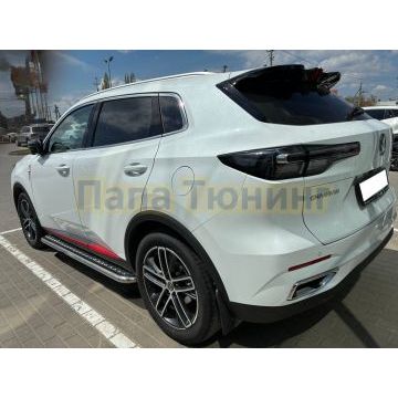 Пороги с накладным листом Папа Тюнинг d53 для CHANGAN UNI-S 2023-2026