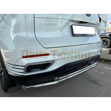 Защита заднего бампера двойная Папа Тюнинг d60/42 для CHANGAN UNI-S 2023-2026