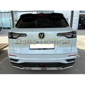 Защита заднего бампера двойная Папа Тюнинг d60/42 для CHANGAN UNI-S 2023-2026