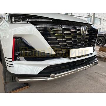 Защита переднего бампера двойная Папа Тюнинг d60/42 для CHANGAN UNI-S 2023-2026