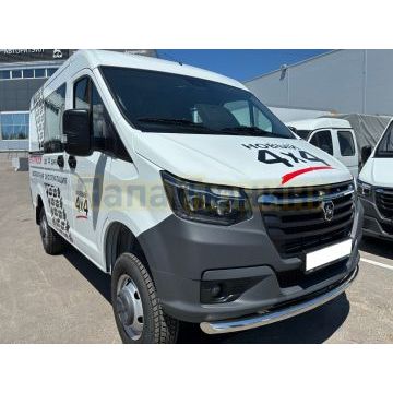 Защита переднего бампера Папа Тюнинг d60 для ГАЗель Соболь NN 4х4 2023- (полноприводный)