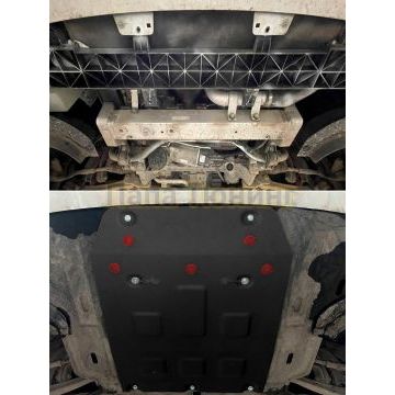 Защита рулевой рейки + комплект крепежа, АвтоБРОНЯ, Сталь,Aito M5;2024-;EV;RWD;-