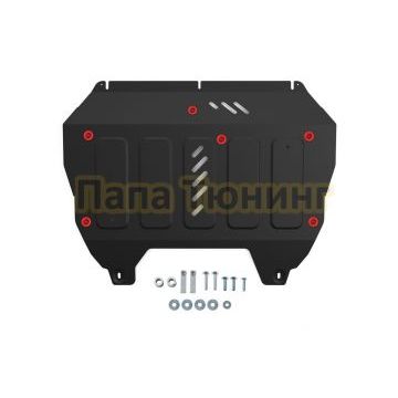 Защита картера и КПП + комплект крепежа, АвтоБРОНЯ, Сталь,Changan CS75 Plus;2025-;2,0;4WD;АКПП