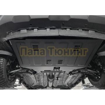Защита картера и КПП + комплект крепежа, АвтоБРОНЯ, Сталь,Chery Tiggo 2 Pro;2024-;1,5;FWD;CVT;Chery Tiggo 2;2017-2020;1,5;FWD;МКПП