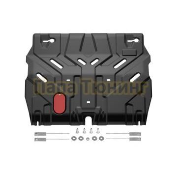 Защита картера + КПП + комплект крепежа, АвтоБРОНЯ, Сталь, Chevrolet Tracker;2019-2022;1,0;FWD;АКПП