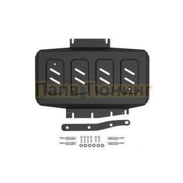 Защита картера + комплект крепежа, АвтоБРОНЯ, Сталь,Dongfeng DF6, 2022-; 2,3; 4WD