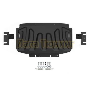 Защита радиатора + комплект крепежа, АвтоБРОНЯ, Сталь,Dongfeng DF6, 2022-; 2,3; 4WD