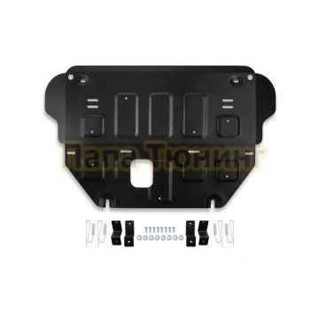 Защита картера и КПП + комплект крепежа, АвтоБРОНЯ, Сталь,Nissan Note E Power;2019-;1.2;FWD;АКПП