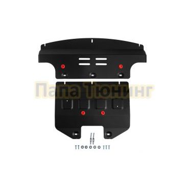 Защита радиатора и картера + комплект крепежа, АвтоБРОНЯ, Сталь,Sollers SF1;2025-;1,5;RWD;МКПП