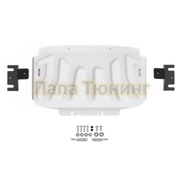 Защита радиатора + комплект крепежа, Rival, Алюминий,Dongfeng DF6, 2022-; 2,3; 4 WD