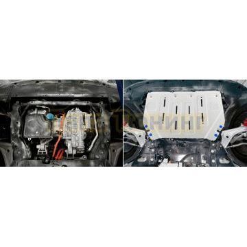 Защита картера + комплект крепежа, Rival, Алюминий, Exlantix ET; 2024-; 4WD; АКПП; Exlantix ES; 2024-; 4WD; АКПП.
