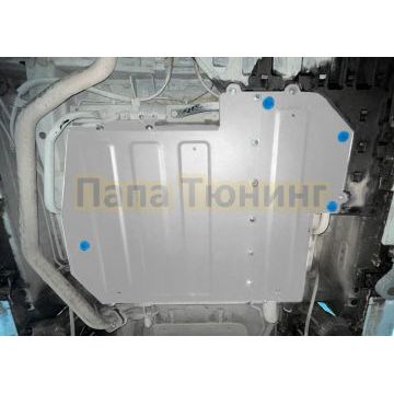 Защита топливного бака + комплект крепежа, Rival, Алюминий,  Honda Stepwgn, 2015-2017, 1,5, FWD, CVT,Honda Stepwgn, 2017-2021, 1,5, FWD, CVT.