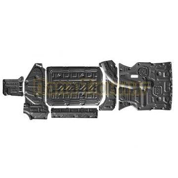 Комплект защиты днища автомобиля+ комплект крепежа Rival, Алюминий, Lixiang L6; 2025-; 1.5PHEV; 4WD; АКПП