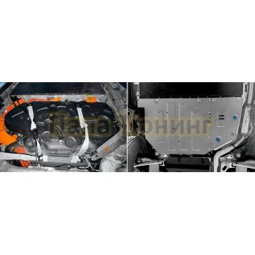 Защита топливного бака + комплект крепежа, Rival, Алюминий,Zeekr 9X(MAX; ULTRA);2025-;2,0 (PHEV);4WD;-.