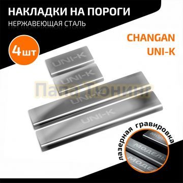 Накладки порогов AutoMAX (4 шт.) Changan UNI-K 2020-