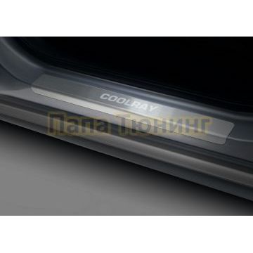 Накладки порогов AutoMAX (4 шт.) Geely Coolray 2018-