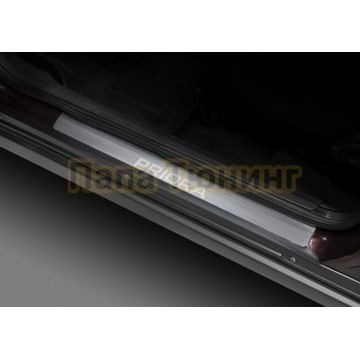 Накладки порогов RIVAL (4 шт.) Lada Priora 2007- 2018