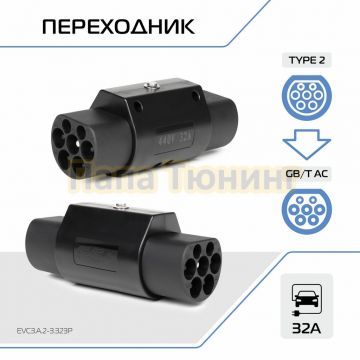 Переходник со стандарта Тип 2 на Тип GB/T, 3P, 32А
