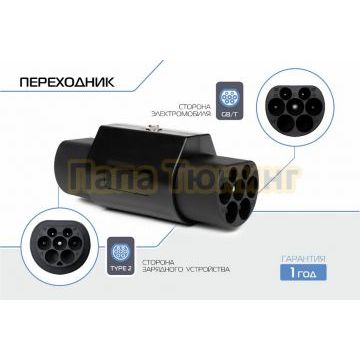 Переходник со стандарта Тип 2 на Тип GB/T, 3P, 32А