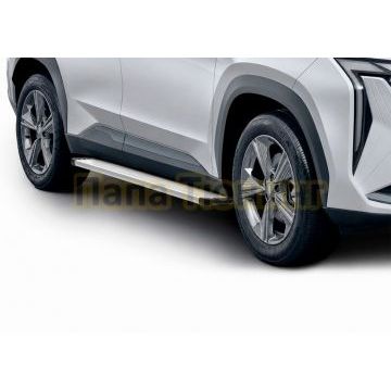 Пороги Slim Silver для Geely Atlas II 2023-/Volga K40 2026-