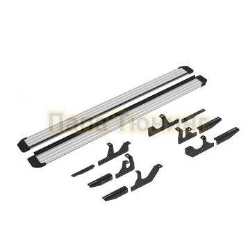 Пороги Slim Silver для Geely Atlas II 2023-/Volga K40 2026-