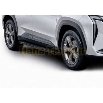 Пороги Slim Black для Geely Atlas II 2023-/Volga K40 2026-
