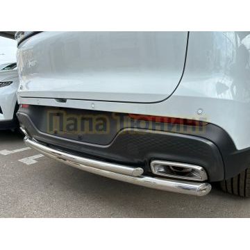 Защита заднего бампера двойная Папа Тюнинг d60/42 для Tenet T8 2025-