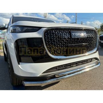 Защита переднего бампера двойная Папа Тюнинг d60/42 для Tenet T8 2025-
