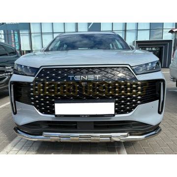 Защита переднего бампера двойная с перемычками Папа Тюнинг d60/42 для Tenet T4L 2026-