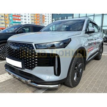 Защита переднего бампера двойная с перемычками Папа Тюнинг d60/42 для Tenet T4L 2026-