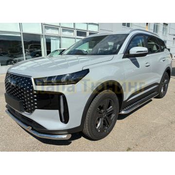 Защита переднего бампера двойная Папа Тюнинг d60/42 для Tenet T4L 2026-