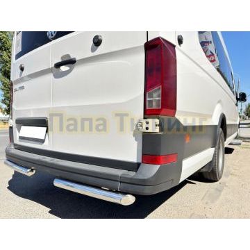 Защита заднего бампера Папа Тюнинг d60 для Volkswagen Crafter 2017-