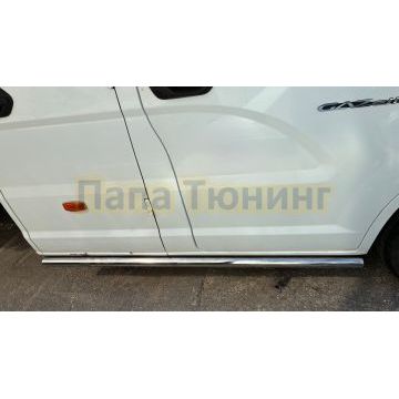 Защита штатного порога (фермер) Папа Тюнинг d60 для ГАЗель Next 2014-2021