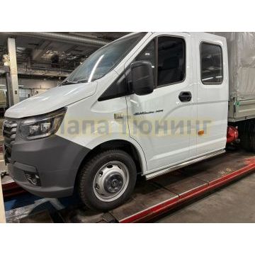Защита штатного порога Папа Тюнинг d60 для ГАЗель NN Фермер 2025-