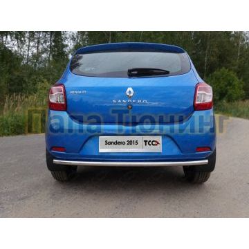 Защита заднего бампера 42 мм ТСС для Renault Sandero 2015-2018
