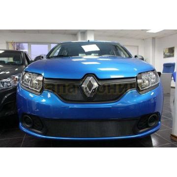 Защита радиатора черная нижняя РусСталь для Renault Sandero 2015- Защита радиатора черная нижняя РусСталь для Renault Sandero 2015-