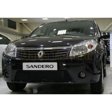 Защита радиатора Arbori черная сота 15 мм для Renault Sandero 2009-2014